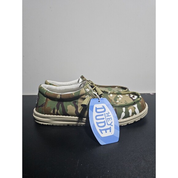 New Hey Dude Wally Camouflage Multi Camo Shoes Slip On Men’s Size 9 40004-9CQ